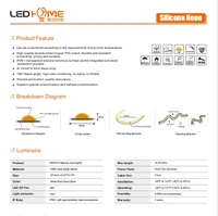 Bandes LED Cob haute densité flexibles super lumineuses de haute qualité 24v pour profil de plafond pop 12v 10mm 480led Cob Led Neon Light