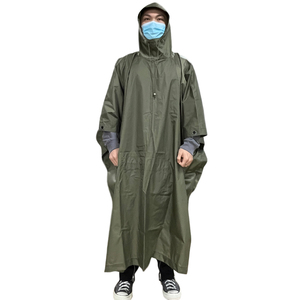 Impermeabile leggero impermeabile in gomma pvc poncho impermeabile con cappuccio a corde - Product Image 2