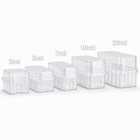 Boîte en plastique transparente de 3 ml avec couvercle, petit flacon de rangement, boîte d'échantillons transparente pour sous-emballage, personnalisation possible