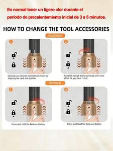Sèche-<span class=keywords><strong>cheveux</strong></span> coiffant filaire 5-en-1 avec logo OEM, brosse thermique auto-enroulante L/R pour séchage rapide des <span class=keywords><strong>boucles</strong></span> - Product Image 3