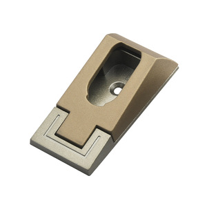 Support de tringle de placard épaissi, non amovible, en alliage d'aluminium, avec base à bride, fixation murale, accessoires de quincaillerie pour armoire - Product Image 2