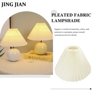 Superior Quality Table Lamp Decoration Lamp Covers Moisture-proof PVC Transparent Sticker Pleated Fabric Folded Lampshade