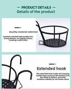 P428 Jardinières suspendues modernes de luxe en fer durable pour clôture métallique - Product Image 5