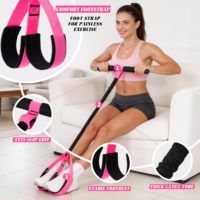 Banda de Resistencia con Pedal de Seguridad, Cuerda Elástica para Yoga, Entrenador para Abdomen, Piernas y Brazos, Ejercicio Diario