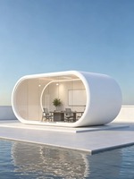 Capsule spatiale Apple : Café mobile, bureau ou chambre étanche inspirée de la capsule Apple pour hôtel ou bureau