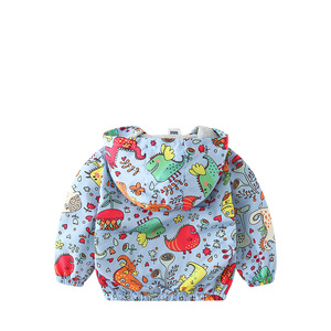 2025 printemps automne nouveau Style européen américain vêtements pour enfants Toddle filles pleine impression dinosaure veste dessin animé coupe-vent - Product Image 6
