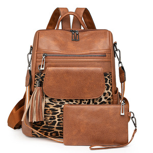 <span class=keywords><strong>Sac</strong></span> <span class=keywords><strong>à</strong></span> <span class=keywords><strong>dos</strong></span> <span class=keywords><strong>carré</strong></span> tendance rétro <span class=keywords><strong>à</strong></span> imprimé léopard pour <span class=keywords><strong>femme</strong></span>, imperméable, 20-35L, <span class=keywords><strong>dos</strong></span> ergonomique, décontracté, doublure en polyester PU - Product Image 2