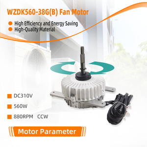 Piezas de aire acondicionado de 8 polos DC310V 880RPM 560W CCW <span class=keywords><strong>ECL</strong></span>, motor de ventilador, 1, 2, 1, 2, 2 - Product Image 3