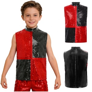 ชุดเต้นฮิปฮอปแจ๊สสำหรับเด็กผู้ชายอายุ 6-16 ปี เหมาะสำหรับการแสดงบนเวที งานปาร์ตี้ ชุดเต้นลาติน ชุดเต้นลีริคอล และชุดฝึกซ้อมเต้น - Product Image 2