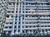 Poteau de balustrade industriel galvanisé à chaud avec rotule, pour garde-corps, passerelle, escalier et barrière de sécurité