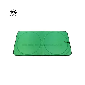 Two wire circle folding car sunshades for car front sun shade