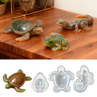 Molde de silicona 3D para reptiles, forma de rana, serpiente, lagarto, moldes de resina epoxi para colgar en la pared, arte de jardín, decoración del hogar, suministros de bricolaje