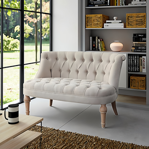 Modern Elegant <strong>UK</strong> Oak <strong>Velvet</strong> Bench <strong>Chair</strong> Simple Comfortable Home <strong>Office</strong> Lounge Apartment Villa Dining Bar Outdoor Kitchen Use - Product Image 2