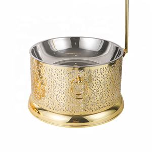 Ensemble de plats chauds isothermes en acier inoxydable de luxe de style arabe, alimenté au carburant, en forme de rose, 8L, équipement de buffet, marmite - Product Image 3