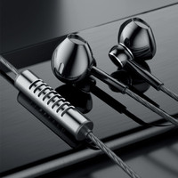 Earphone berkabel 3.5mm murah grosir dengan Bass dalam untuk earbud logam Karaoke
