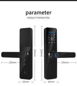 Hot Sale S811 Intelligent Door Lock Tuya Wifi App Remote Control TTlock App Biometric Fingerprint Smart Locks