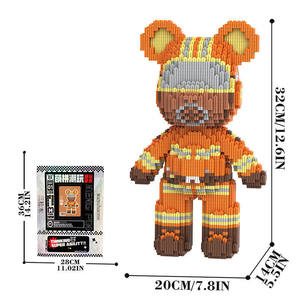 MPIN DIY Note de musique ours moyen ensemble de blocs de construction modèle briques <span class=keywords><strong>jouet</strong></span> enfants éducatif Construction <span class=keywords><strong>jouet</strong></span> en plastique modèle personnalisé - Product Image 2