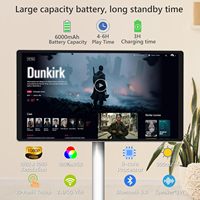 HYA 32 Inch Portable Smart TV Layar Monitor Pintar Portabel Mode Game untuk Laptop/Tablet-HDTV Layar Sentuh 10 Titik 4-6 Jam