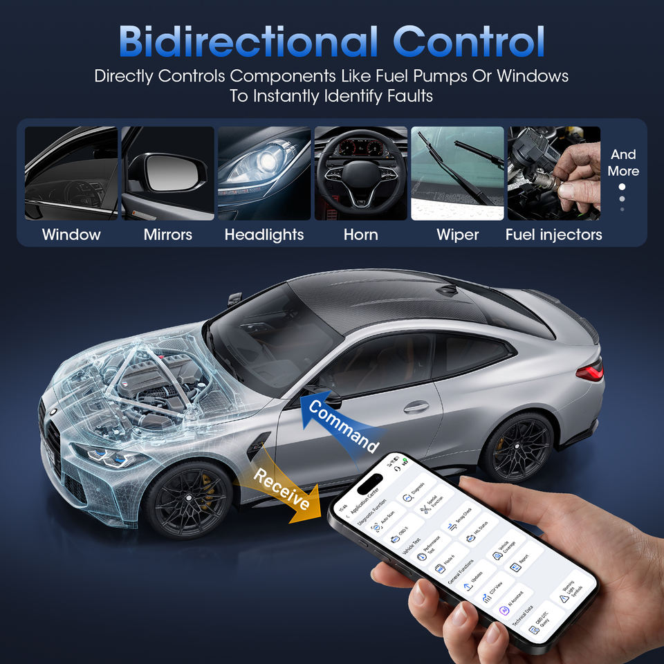 2026 New XTOOL A30M Blue Obdii Car Scanner 26+ Reset Bi-directional ...