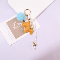 Pendentif de sac à dos personnalisé Zodiaque Poney Pom Pom, porte-clés en peluche, accessoires de porte-clés en gros pour voiture