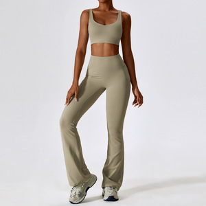 Tuta da Yoga nuda antiurto tuta da Fitness attillata ad asciugatura rapida tuta sportiva per il tempo libero <span class=keywords><strong>abbigliamento</strong></span> donna - Product Image 5