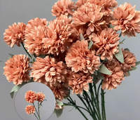 Fleurs artificielles en soie couleur caramel : Rose, Anthurium, Hortensia, Pivoine – Style naturel, imprimées à l'écran, pour suspension florale au plafond