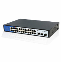 24+2+1 Unmanaged PoE Switch 24*100Mbps 2 Gigabit Uplink 1 SFP CCTV IP-Kamera NVR Überwachung 8,8GBPS Kapazität 1 Jahr Garantie