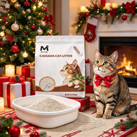 Litière pour chat à base de manioc, faible teneur en poussière, agglomération rapide, contrôle des odeurs, formule personnalisée, marque privée, parfumée ou non parfumée, articles pour animaux de compagnie