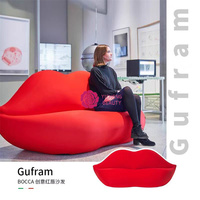 2024 nouveau Design chaise d'attente lèvre canapé clinet chaise pour les espaces publics salon de beauté ou de coiffure