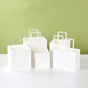 Bolsas de Papel Kraft para Llevar Comida, al por Mayor, de Grado Alimenticio, Reciclables, con Logotipo Personalizado, Impresas en Offset, con Asas de Mano - Product Image 6
