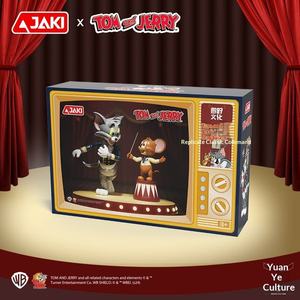 Nouvelle série JAKI Cat Mouse Conductor : Figurines sculptées à la main en plastique, ornements animaux, cadeaux tendance pour la décoration de bureau - Product Image 2