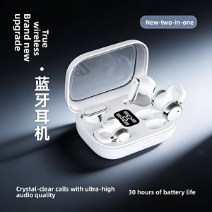 Auriculares TWS <span class=keywords><strong>2</strong></span> en 1 Q10 5.4, Convertibles a Intraaurales y de Clip, Pantalla Digital, ENC, para Venta al Por Mayor - Product Image 5