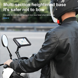 Support Vélo GPS Universel Magnétique et Réglable pour <span class=keywords><strong>Moto</strong></span> et Bicyclette avec Étui Étanche pour Écran Tactile, Rotation à 360° - Product Image 4