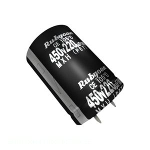 Condensateur à montage en surface (SMD) 500MXH270MEFC35X35, 270 µF, 20 %, 500 V, à trou traversant, en aluminium, de la marque SNAP TH, Distributeur agréé - Product Image 1