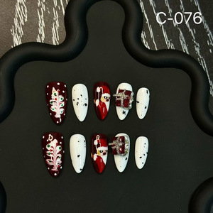 <span class=keywords><strong>Uñas</strong></span> Postizas Hechas a Mano con Rico Aroma Floral, Elegante Efecto Difuminado, Flores 3D, Colores Brillantes y <span class=keywords><strong>Acabado</strong></span> Dorado - Product Image 6