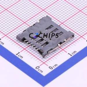 HYC02-SIM06-180 <b>SIM</b> <b>Card</b> Connector SMD Connector Flip Cover Type Micro <b>SIM</b> <b>Card</b> <b>Card</b> <b>Holder</b> No <b>Card</b> Detection - Product Image 2