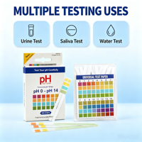 Tiras Reactivas de pH de Rango Completo 0-14, Papel Reactivo de pH Universal para Análisis Rápido de Muestras Líquidas, Uso en Laboratorio y en el Hogar, Suministro a Granel