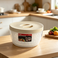 Boîte de conservation alimentaire en plastique PP avec couvercle et plateau de drainage, empilable, compatible réfrigérateur, pour cuisine, camping et pique-nique