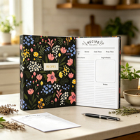 En gros, classeur à anneaux métalliques pour recettes et planificateur de repas, organiseur de cuisine en papier, produit de classement, livre de cuisine en vrac