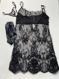 M0599 Camisón Sexy de Encaje Transparente para Mujer, Camisón Sexy con Aberturas, Talla Grande 5XL para Mujeres con Sobrepeso - Product Image 6