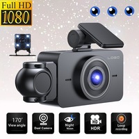 3 pouces 1080P Car Dvr 3/2Lens Dash Cam pour voitures Caméra pour véhicule Enregistreur vidéo avant et arrière Caméra vision nocturne Dashcam