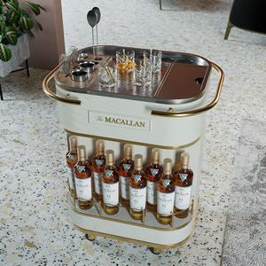 Carrito de Champán Móvil con Ruedas, Diseño Personalizado, Pintado en Oro Electrochapado - Product Image 5