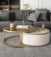 Kunden spezifische moderne Luxus Schlafzimmer Beistell tisch weiß Marmorplatte Gold Metall Nordic Nesting Couch tisch Stein Multifunktion