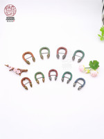 Accessoires de bagages Arc incurvé double boucle de robinet or ancien argent ancien diamant en forme de U double boucle à tête de serpent