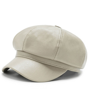8 paneles Newsboy Caps PU cuero taxista pintor sombrero - Product Image 5