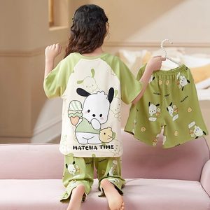 Pyjamas pour enfants en pur coton imprimé dessin animé, sur mesure, pour garçons et filles de 1 à 12 <span class=keywords><strong>ans</strong></span>, vêtements de détente d'été, anti-humidité, chauds, fabriqués en usine - Product Image 3