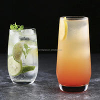 Verre Highball Premium en forme d'œuf 400ml, Tumbler Courbé Collins, Coupe à Mojito