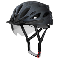 HONORTOUR OEM Casque de vélo de montagne mat VTT PC Shell EPS Foam Cascos Para Bicicleta avec feux d'avertissement clignotants