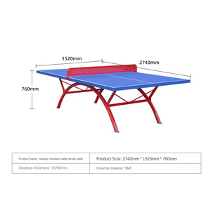<span class=keywords><strong>Mesa</strong></span> de Tenis de <span class=keywords><strong>Mesa</strong></span> para Exteriores SP SMC, <span class=keywords><strong>Mesa</strong></span> de <span class=keywords><strong>Ping</strong></span> <span class=keywords><strong>Pong</strong></span> de MDF Impermeable con Borde de 50 mm - Product Image 6