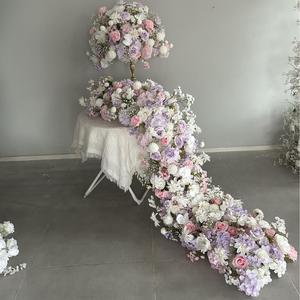Künstliche Seide Weiß Licht Lila Rose Baby Atem Orchidee Blume Ball Flieder Blumen läufer für Hochzeit Tisch zeremonie Bar Dekor - Product Image 6